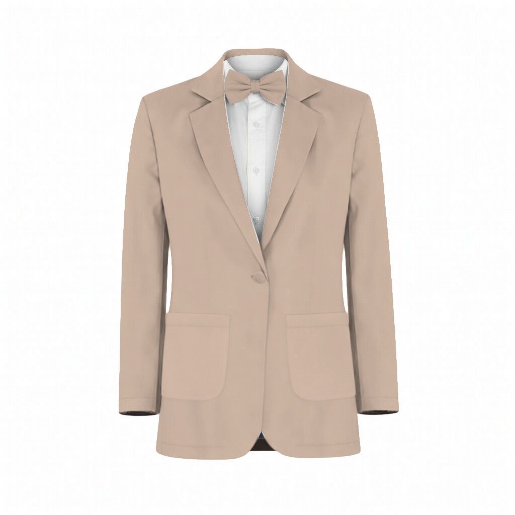 Nude Satin Suit and Tuxedo – Exact Color Match for Stacees Bridesmaid Dresses - Image 2