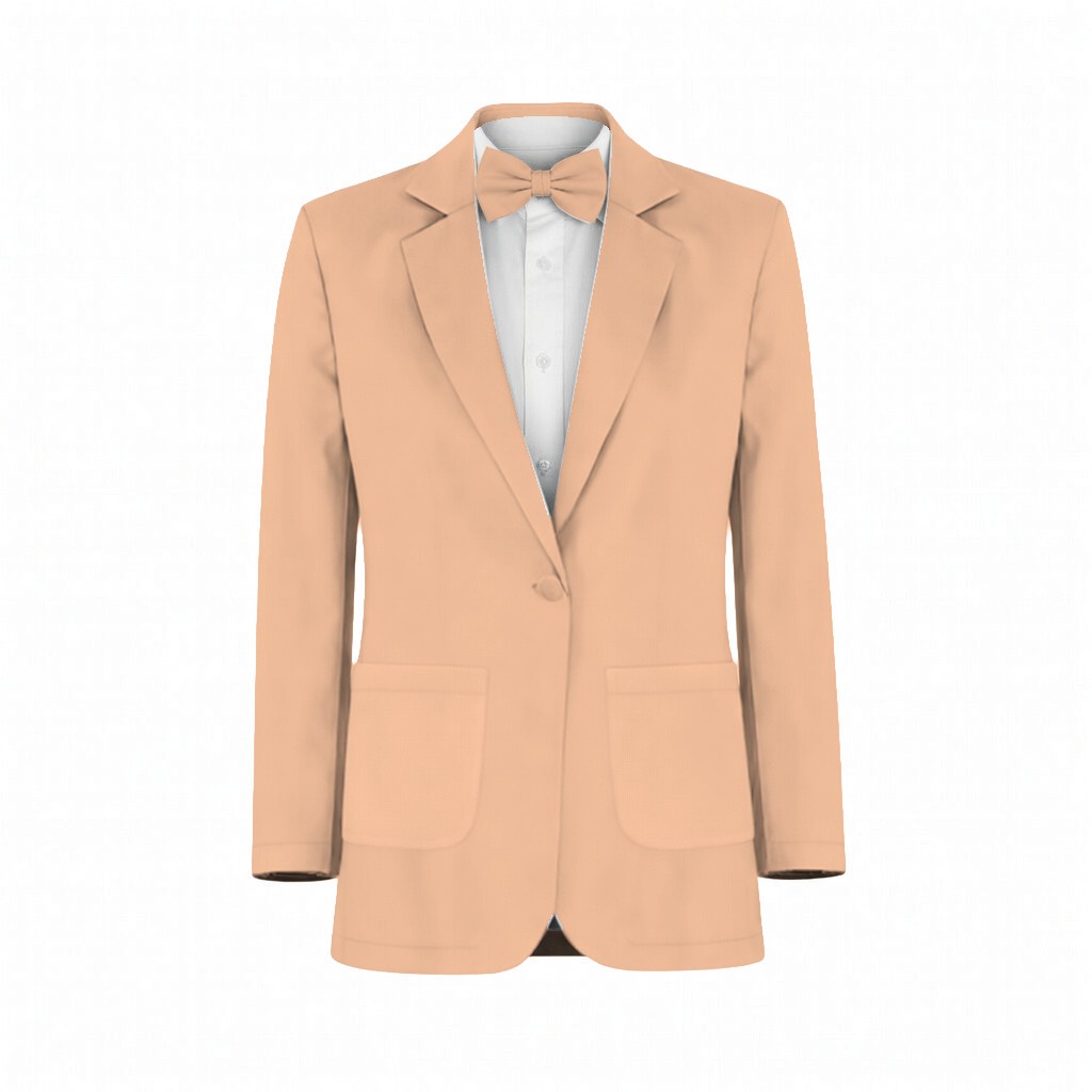 Peach Satin Suit and Tuxedo – Exact Color Match for Stacees Bridesmaid Dresses - Image 2