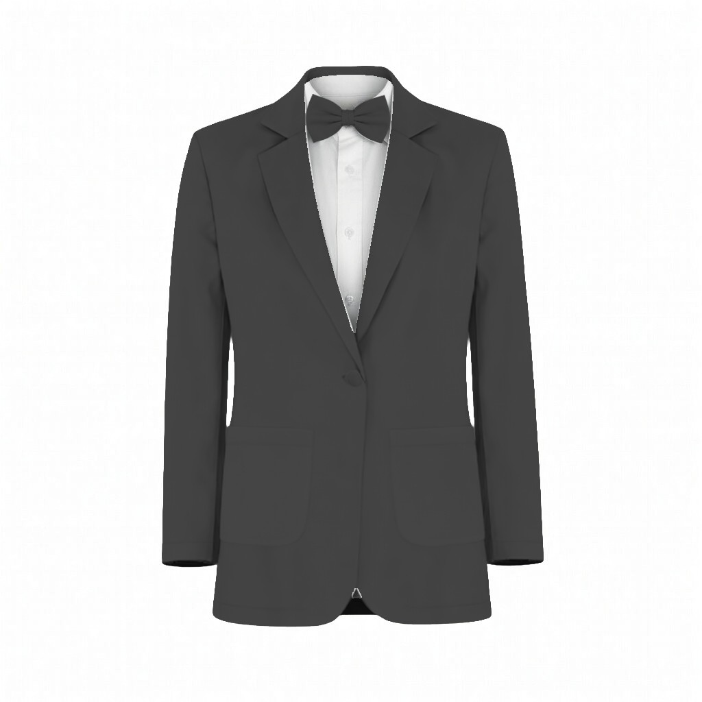 Charcoal Stretch Crepe Suit and Tuxedo – Exact Color Match for Stacees Bridesmaid Dresses - Image 2