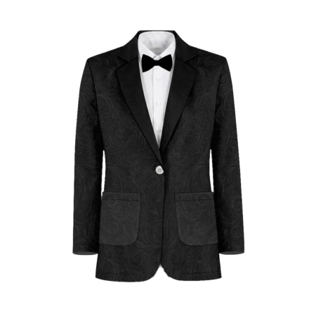 Black Paisley Suit and Tuxedo – Exact Color Match for Baltic Born Black Bridesmaid Dresses