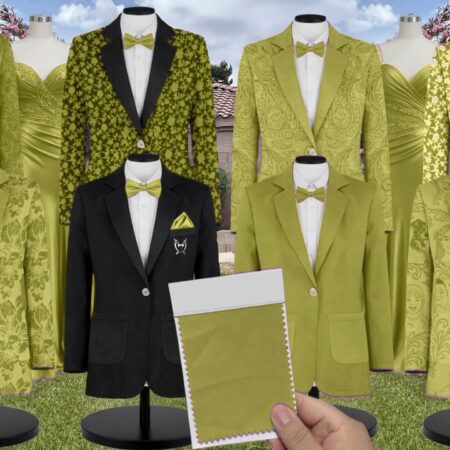Azazie Chiffon Lemon Suit and Tuxedo – Exact Color Match for Azazie Dresses