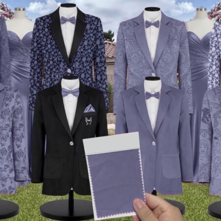 Azazie Mesh Stormy Suit and Tuxedo – Exact Color Match for Azazie Dresses