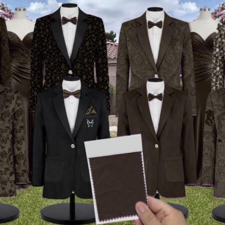 Black Gold Destiny Sequin Suit and Tuxedo – Exact Color Match for Baltic Born Bridesmaid Dresses