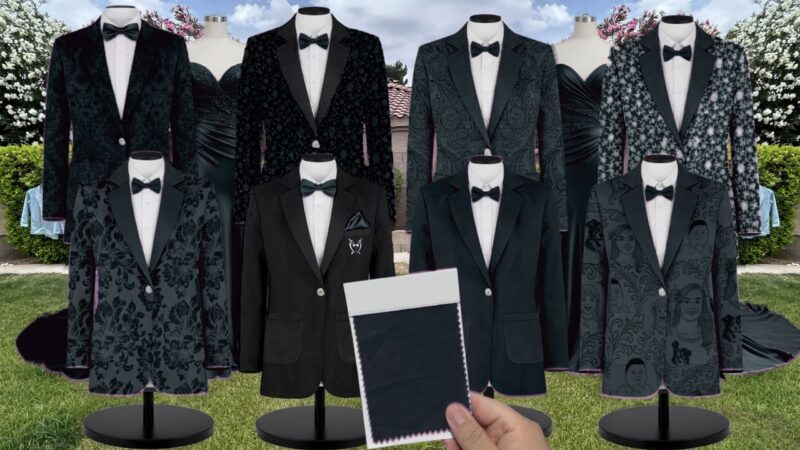 Emerald Grace Sparkle Suit and Tuxedo – Exact Color Match for Baltic Born Bridesmaid Dresses