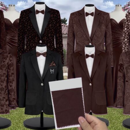 Espresso Kamila Tulle Suit and Tuxedo – Exact Color Match for Baltic Born Bridesmaid Dresses