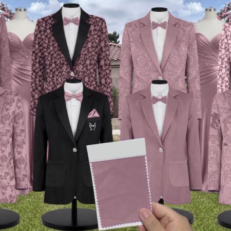 Lilac Floral Destiny Sequin Suit and Tuxedo – Exact Color Match for Baltic Born Bridesmaid Dresses