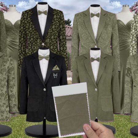 Sage Emma Tulle Suit and Tuxedo – Exact Color Match for Baltic Born Bridesmaid Dresses