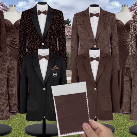 Spice Paisley Suit and Tuxedo – Exact Color Match for Baltic Born Spice Bridesmaid Dresses