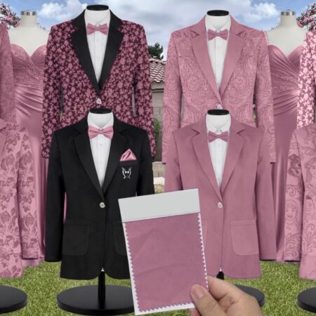 Vintage Plum Olivia Chiffon Suit and Tuxedo – Exact Color Match for Baltic Born Bridesmaid Dresses