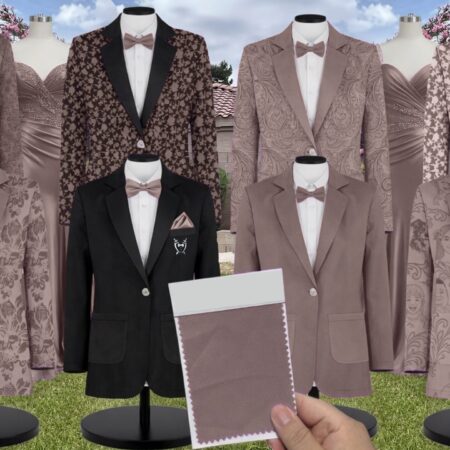 Blush Pink Paisley Suit and Tuxedo – Exact Color Match for Birdy Grey Bridesmaid Dresses (Copy)
