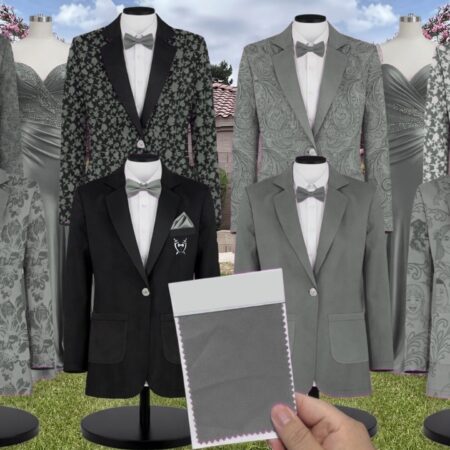Mint Paisley Suit and Tuxedo – Exact Color Match for Birdy Grey Bridesmaid Dresses