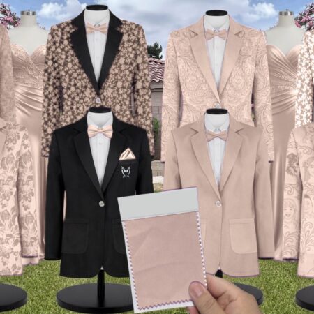 Taupe Matte Satin Suit and Tuxedo – Exact Color Match for Birdy Grey Bridesmaid Dresses
