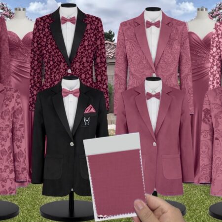 Chianti Mesh Suit and Tuxedo - Exact Color Match for David's Bridal Bridesmaid Dresses