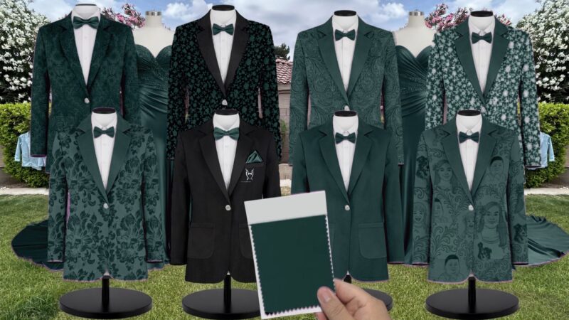 Gem Chiffon Suit and Tuxedo - Exact Color Match for David's Bridal Bridesmaid Dresses