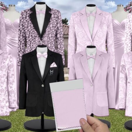 Iris Mesh Suit and Tuxedo - Exact Color Match for David's Bridal Bridesmaid Dresses
