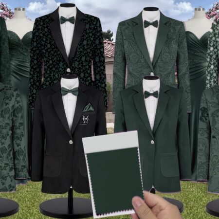 Juniper Mesh Suit and Tuxedo - Exact Color Match for David's Bridal Bridesmaid Dresses