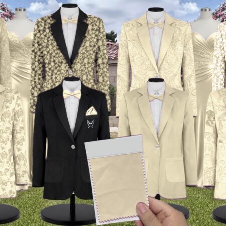 Butter Yellow Satin Twill Suit and Tuxedo – Exact Color Match for Dessy Bridesmaid Dresses