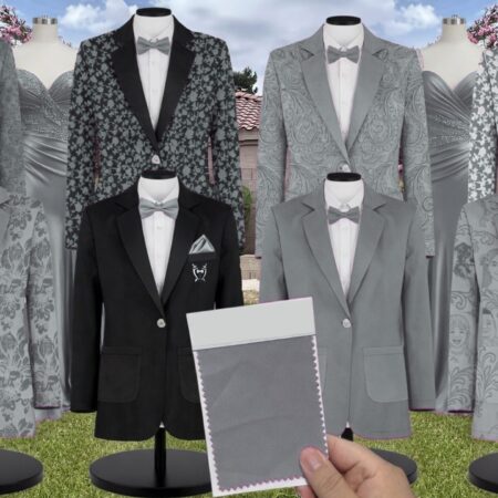 Peacock Teal Luxe Stretch Satin Suit and Tuxedo – Exact Color Match for Dessy Bridesmaid Dresses