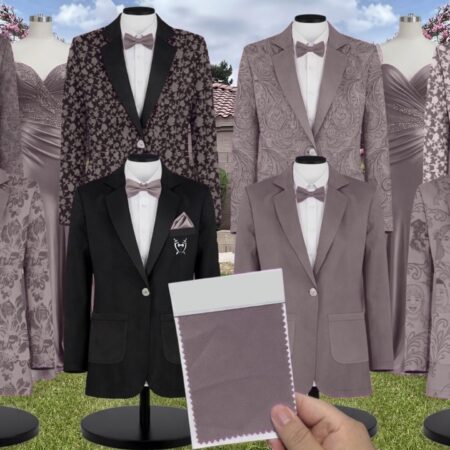 Blossom Paisley Suit and Tuxedo – Exact Color Match for Kennedy Blue Bridesmaid Dresses