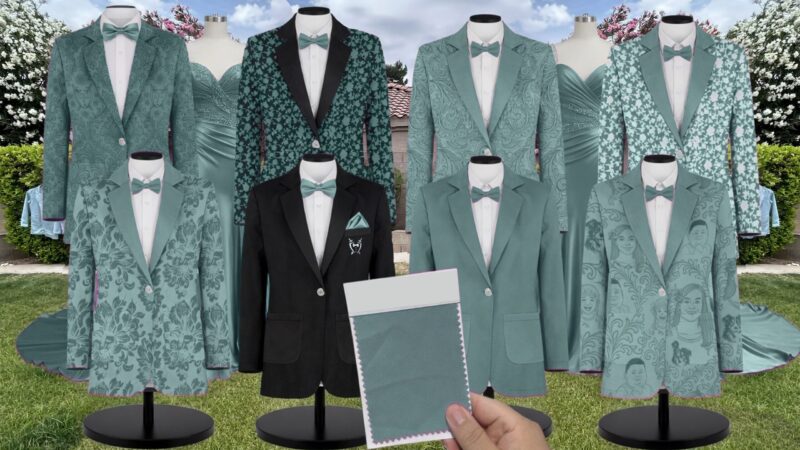 Deep Sea Velvet Suit and Tuxedo – Exact Color Match for Kennedy Blue Bridesmaid Dresses