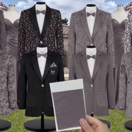 Dove Paisley Suit and Tuxedo – Exact Color Match for Kennedy Blue Bridesmaid Dresses