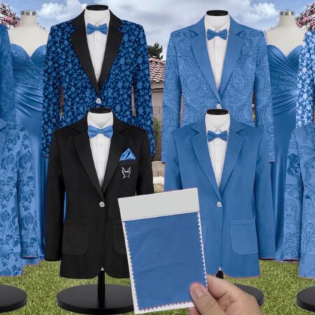 Electric Blue Velvet Suit and Tuxedo – Exact Color Match for Kennedy Blue Bridesmaid Dresses