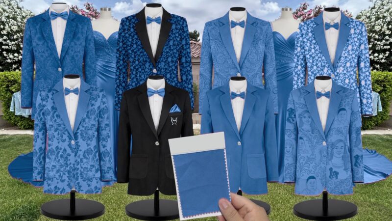 Electric Blue Velvet Suit and Tuxedo – Exact Color Match for Kennedy Blue Bridesmaid Dresses