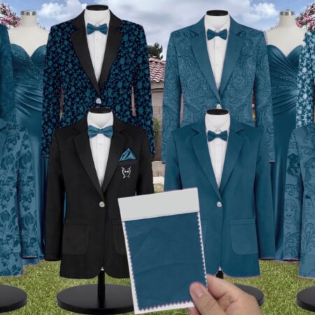Marine Velvet Suit and Tuxedo – Exact Color Match for Kennedy Blue Bridesmaid Dresses
