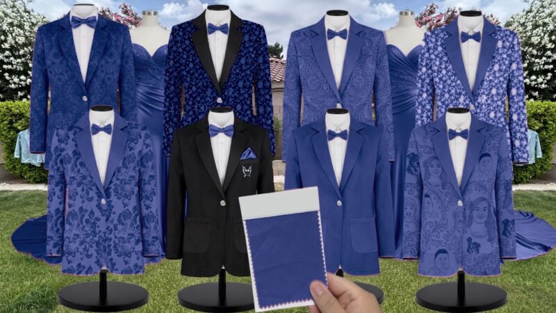 Royal Blue Chiffon Suit and Tuxedo – Exact Color Match for Kennedy Blue Bridesmaid Dresses