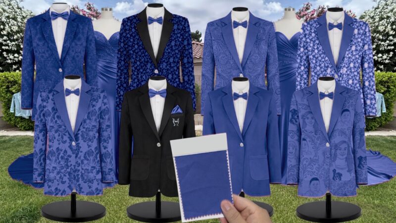 Royal Blue Luxe Satin Suit and Tuxedo – Exact Color Match for Kennedy Blue Bridesmaid Dresses