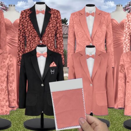 Terracotta Velvet Suit and Tuxedo – Exact Color Match for Kennedy Blue Bridesmaid Dresses