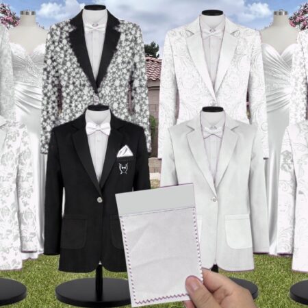 Apple Green White Vines Suit and Tuxedo – Exact Color Match for Lulus Bridesmaid Dresses