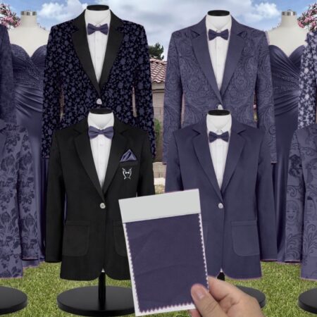 Bright Navy Paisley Suit and Tuxedo – Exact Color Match for Lulus Bridesmaid Dresses