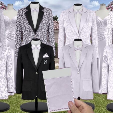 Lavender White Vines Suit and Tuxedo – Exact Color Match for Lulus Bridesmaid Dresses