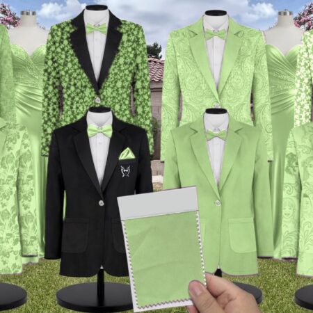 Lime Green Satin Suit and Tuxedo – Exact Color Match for Lulus Bridesmaid Dresses