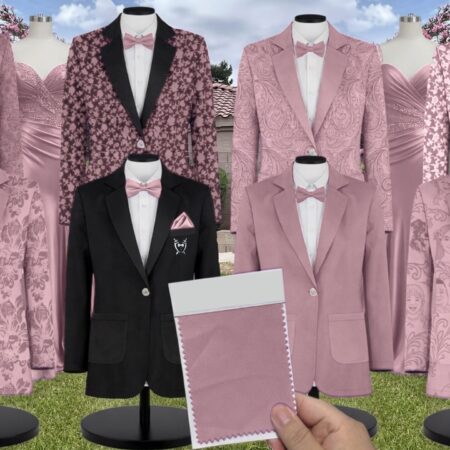 Cranberry White Vines Suit and Tuxedo – Exact Color Match for Show Me Your Mumu Bridesmaid Dresses