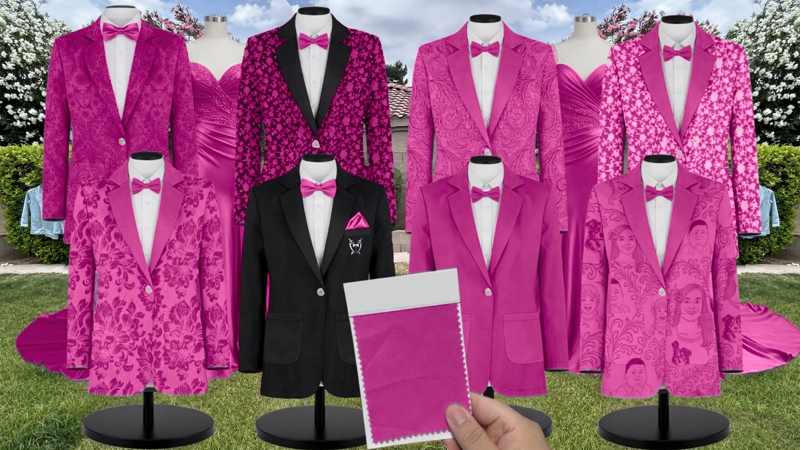 Show Me Your Mumu Rich Magenta Luxe Satin suit