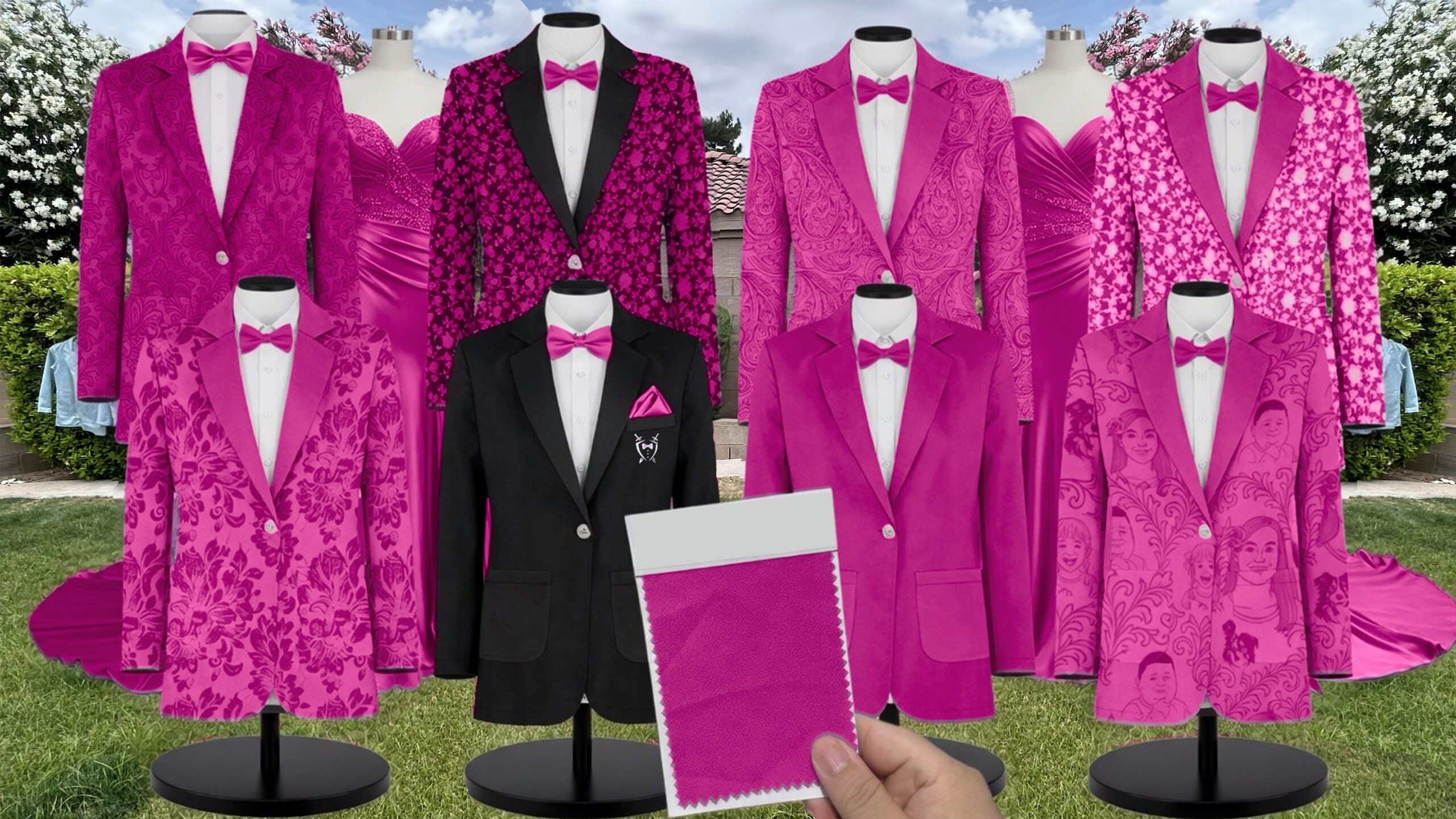 Show Me Your Mumu Rich Magenta Taffeta suit