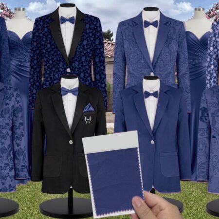 Rich Navy Crisp Suit and Tuxedo – Exact Color Match for Show Me Your Mumu Bridesmaid Dresses