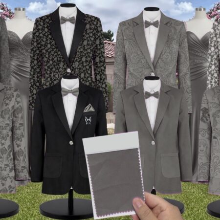 Silver Sage Shrubbery Suit and Tuxedo – Exact Color Match for Show Me Your Mumu Bridesmaid Dresses