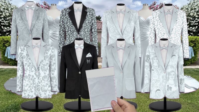 Silver Sage Crisp Suit and Tuxedo – Exact Color Match for Show Me Your Mumu Bridesmaid Dresses