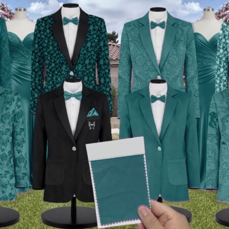 Classic Emerald Satin Suit and Tuxedo – Exact Color Match for Revelry Bridesmaid Dresses