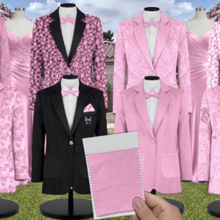 Mauve Pink Crepe Suit and Tuxedo – Exact Color Match for Revelry Bridesmaid Dresses