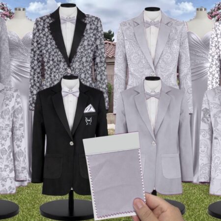 Ready To Ship Chiffon Suit and Tuxedo – Exact Color Match for Revelry Bridesmaid Dresses