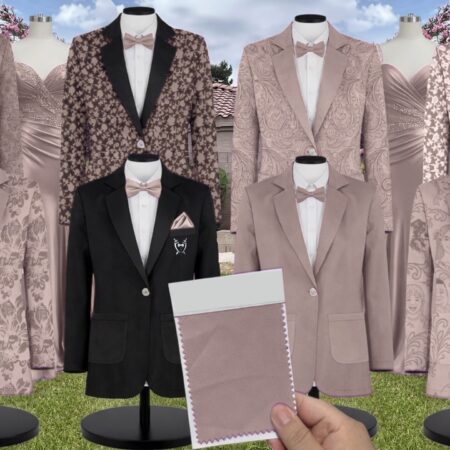 Ready To Ship Geo Sequin Suit and Tuxedo – Exact Color Match for Revelry Bridesmaid Dresses