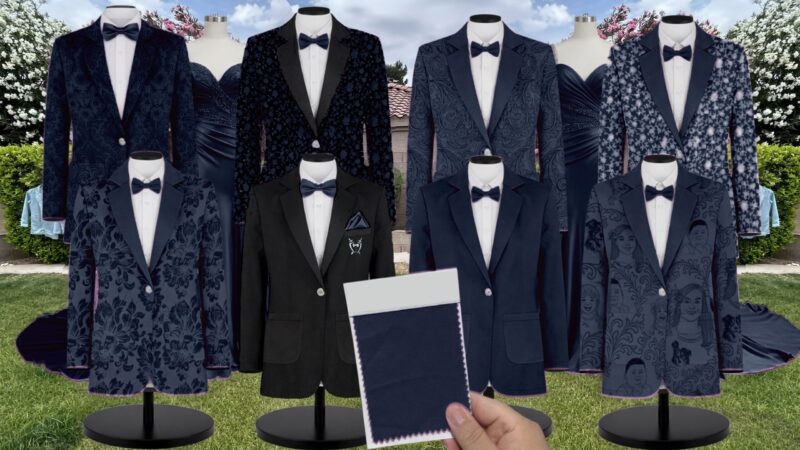 Royal Blue Velvet Suit and Tuxedo – Exact Color Match for Revelry Bridesmaid Dresses