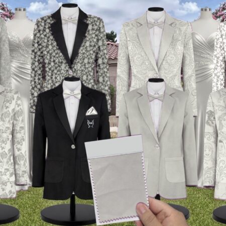 Sage Jacquard Suit and Tuxedo – Exact Color Match for Revelry Bridesmaid Dresses