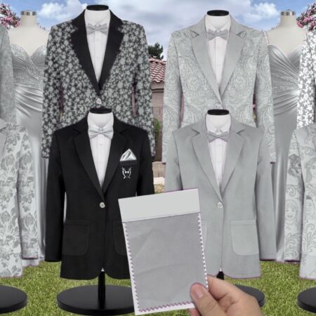 Sage Posey Satin Floral Print Suit and Tuxedo – Exact Color Match for Revelry Bridesmaid Dresses