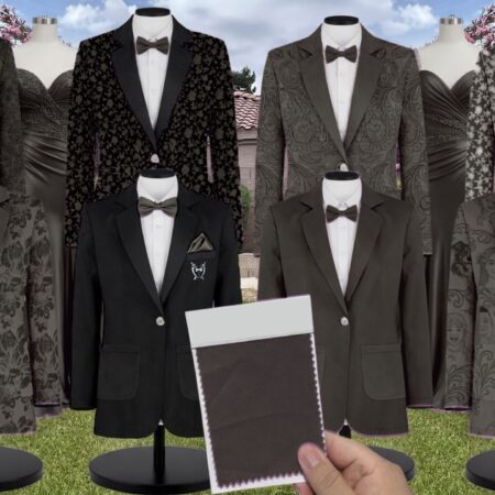 Army Green Shrubbery Suit and Tuxedo – Exact Color Match for Saks Fifth Avenue Bridesmaid Dresses