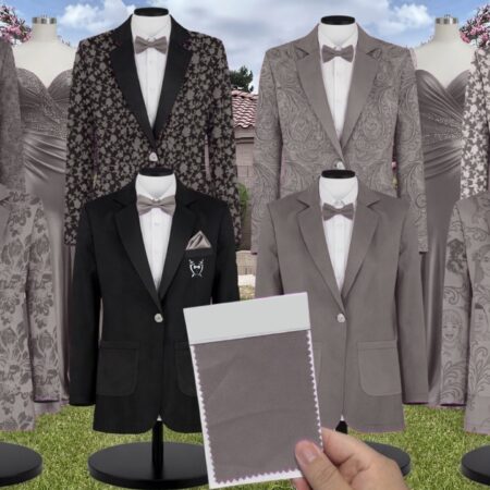 Cream Shrubbery Suit and Tuxedo – Exact Color Match for Saks Fifth Avenue Bridesmaid Dresses